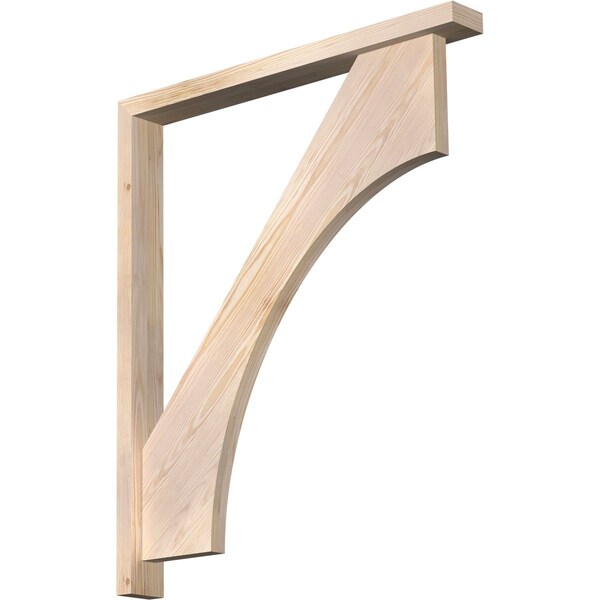 Ekena Millwork Westlake Block Smooth Bracket w/ Offset Brace, Douglas Fir, 3 1/2"W x 32"D x 38"H BKT0402X32X38WTL05SDF - main